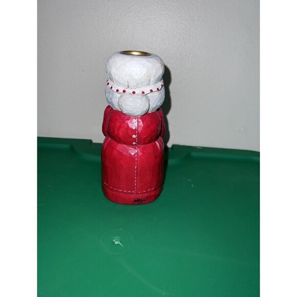 Eddie Walker MRS CLAUS Candle Holder Signed Holidays Decor Midwest of California - Picture 4 of 7